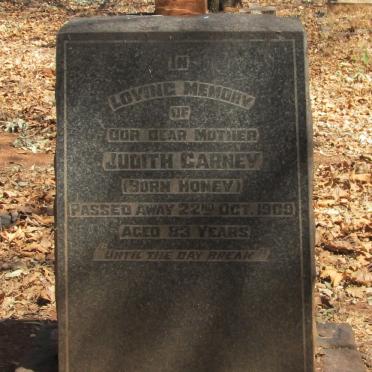 CARNEY Judith nee HONEY -1909