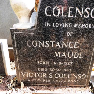 COLENSO Victor S. 1925-2003 &amp; Constance Maude 1927-1983