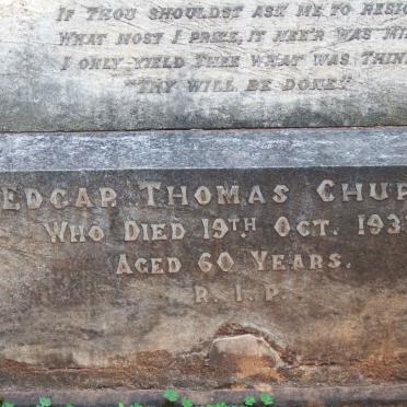 CHURCH Edgar Thomas -1932