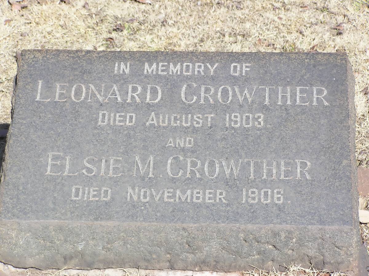 CROWTHER Leonard -1903 &amp; Elsie M. -1906
