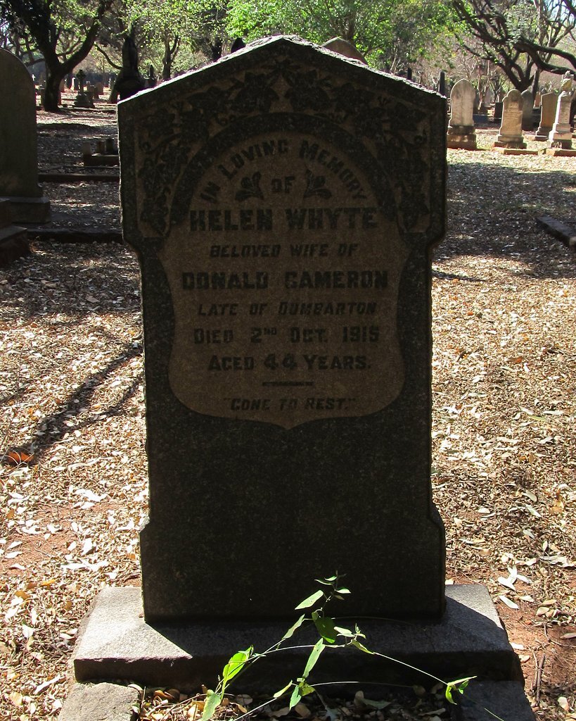 CAMERON Helena nee WHYTE -1915