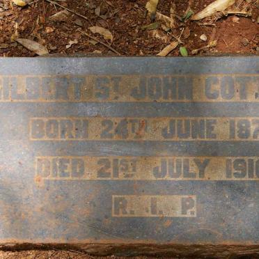 COTTRILL Gilbert St. John 1875-1910