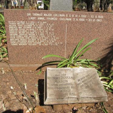 CULLINAN Thomas Major 1862-1936 &amp; Annie Francis 1866-1963