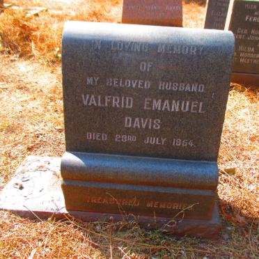 DAVIS Valfrid Emanuel  -1954