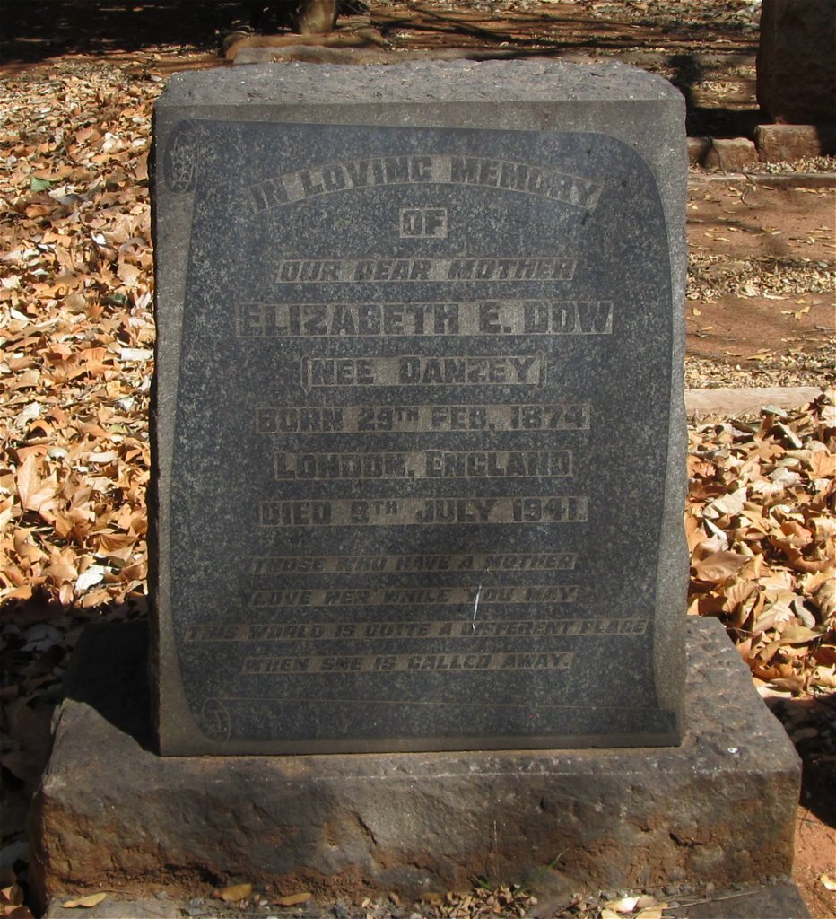 DOW Elizabeth E. nee DANZEY 1874-1941