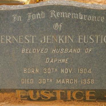 EUSTICE Ernest Jenkin 1904-1958