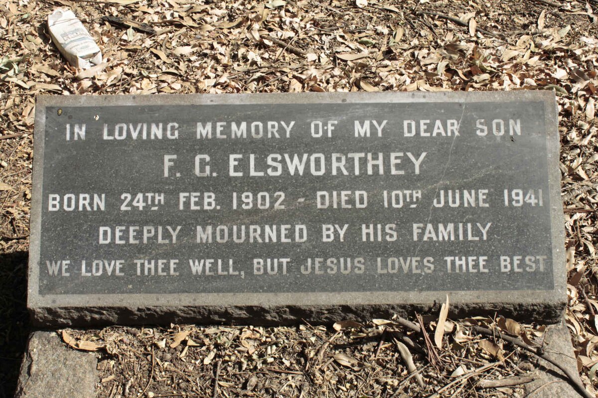 ELSWORTHEY F.G. 1902-1941