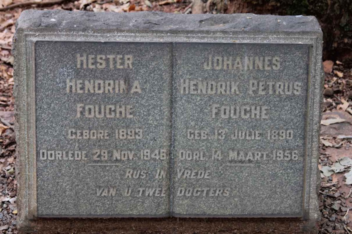 FOUCHE Johannes Hendrik Petrus 1890-1956 &amp; Hendrina A. 1893-1946