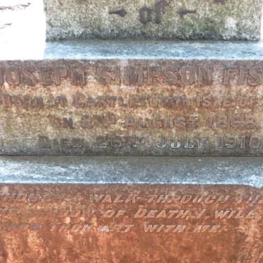 FISHER Joseph Simon 1868-1910