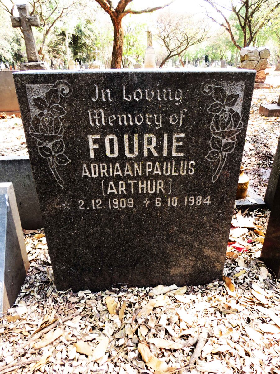 FOURIE Adriaan Paulus 1909-1984