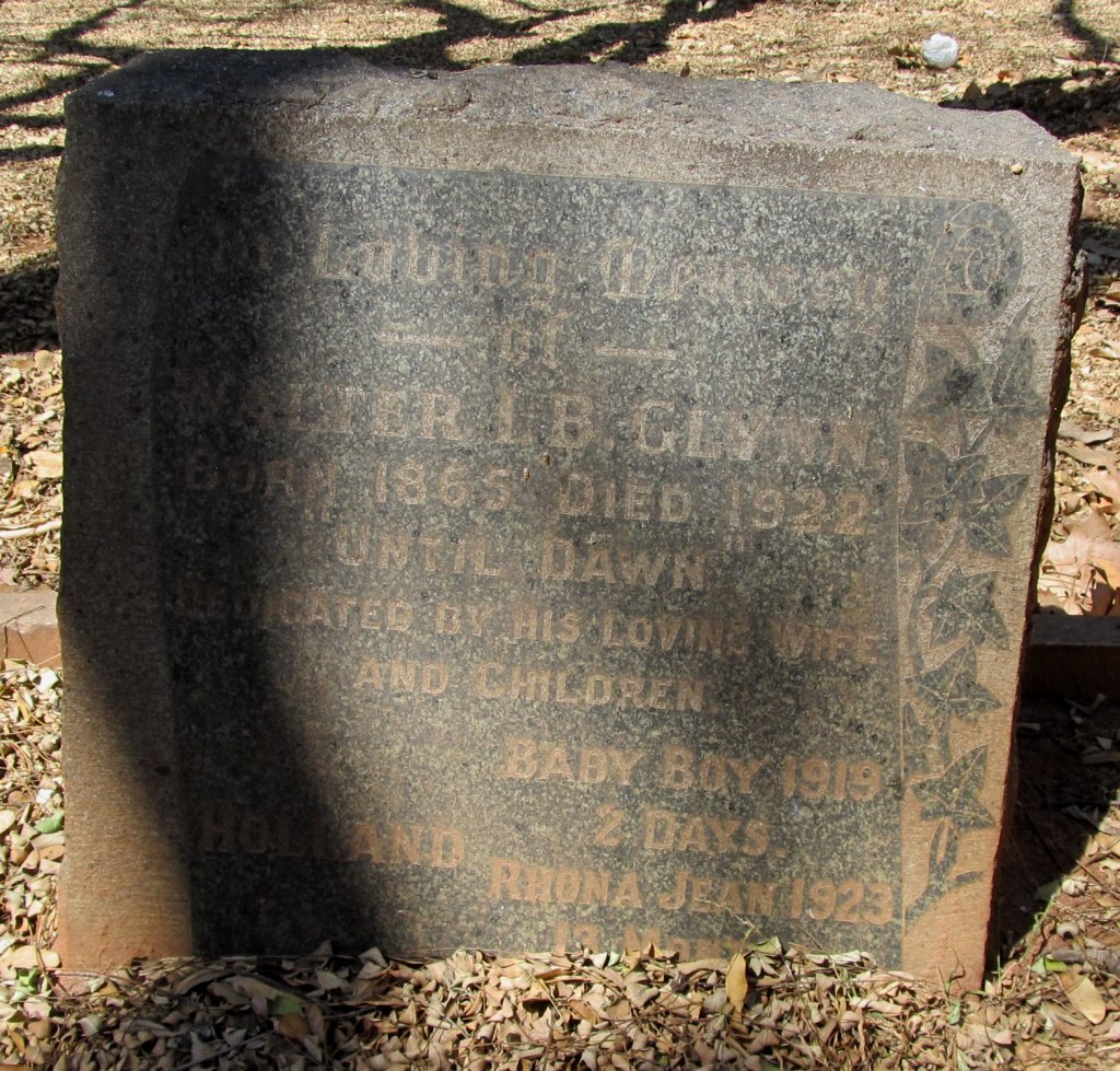 GLYNN Walter I.B. 1865-1922 :: HOLLAND Rhona Jean -1923