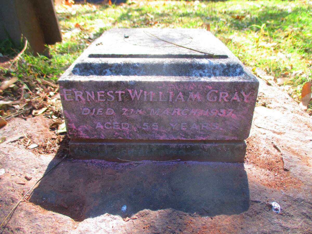 GRAY Ernest William  -1937