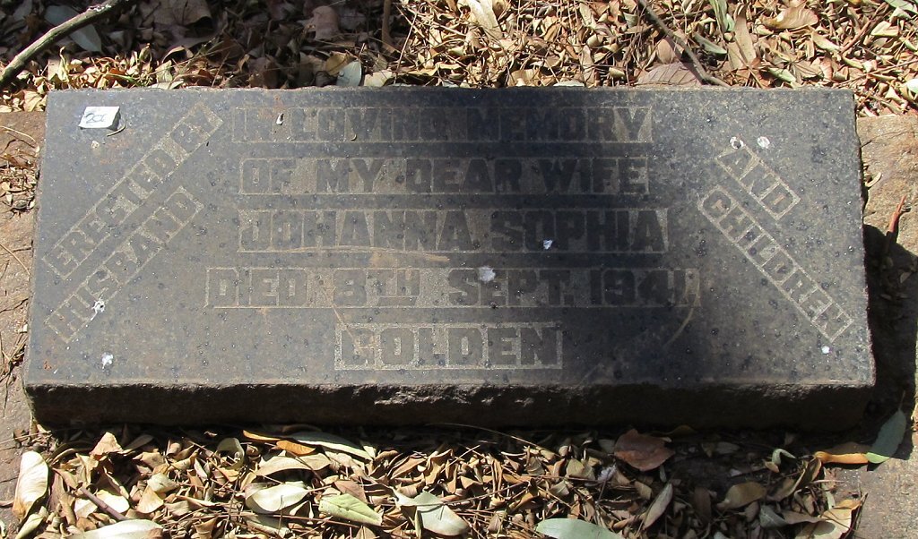 GOLDEN Johanna Sophia -1941