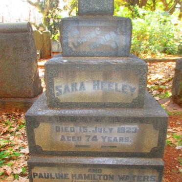 HEELEY Sara -1923 :: WATERS Pauline Hamilton nee HEELEY 1907-1934