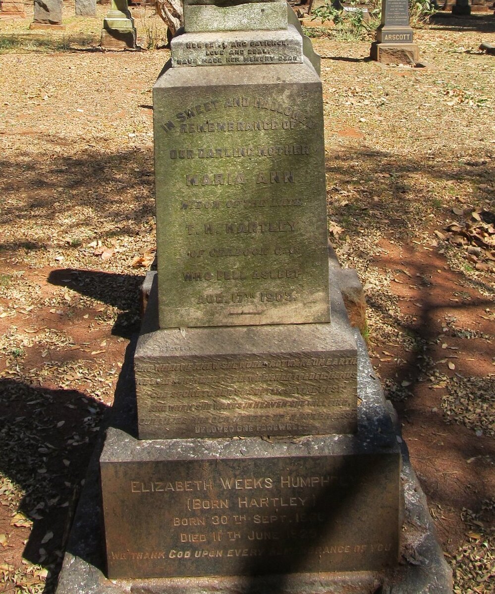 HARTLEY Maria Ann -1905