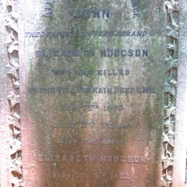 HODGSON John -1905 &amp; Elizabeth 1852-1911