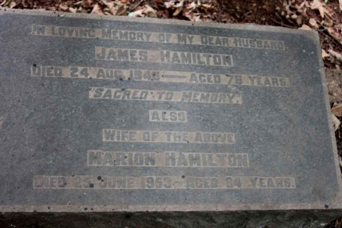 HAMILTON James -1946 &amp; Marion -1953