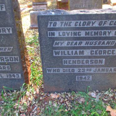 HENDERSON William George  -1942