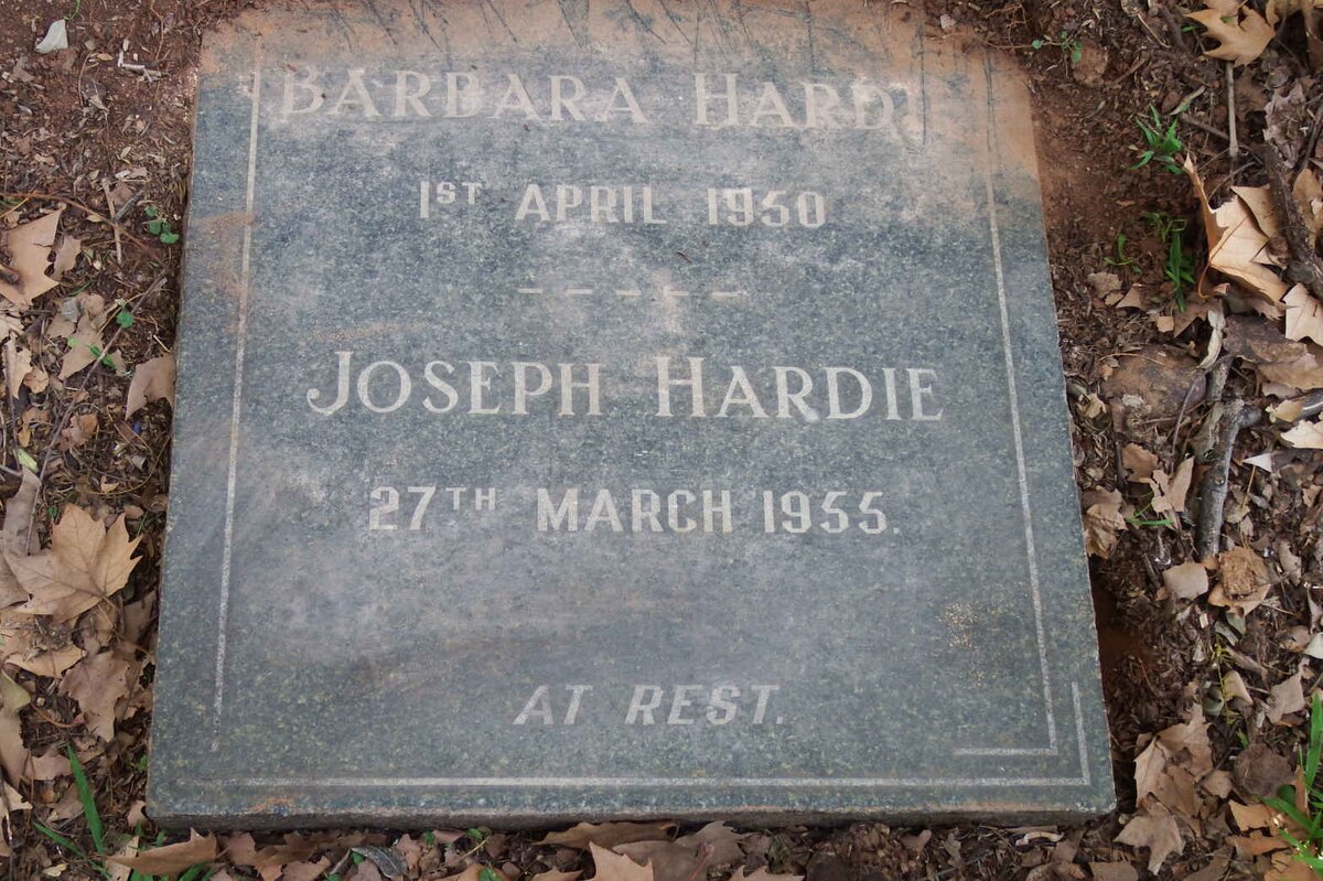 HARDIE Joseph -1955 &amp; Barbara -1950