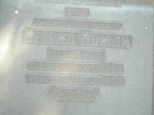 HUMAN Helena geb. MEYER 1880-1933