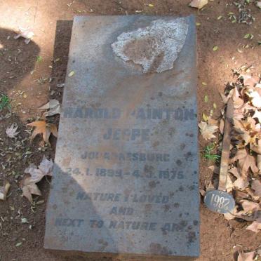 JEPPE Harold Painton 1899-1975