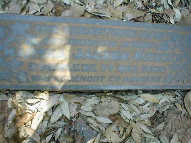 KRUGER Martha Jacoba -1900