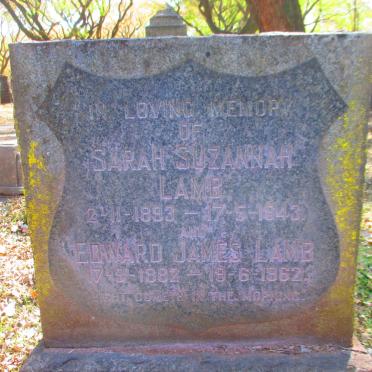 LAMB Edward James 1882-1962 &amp; Sarah Suzannah 1893-1943