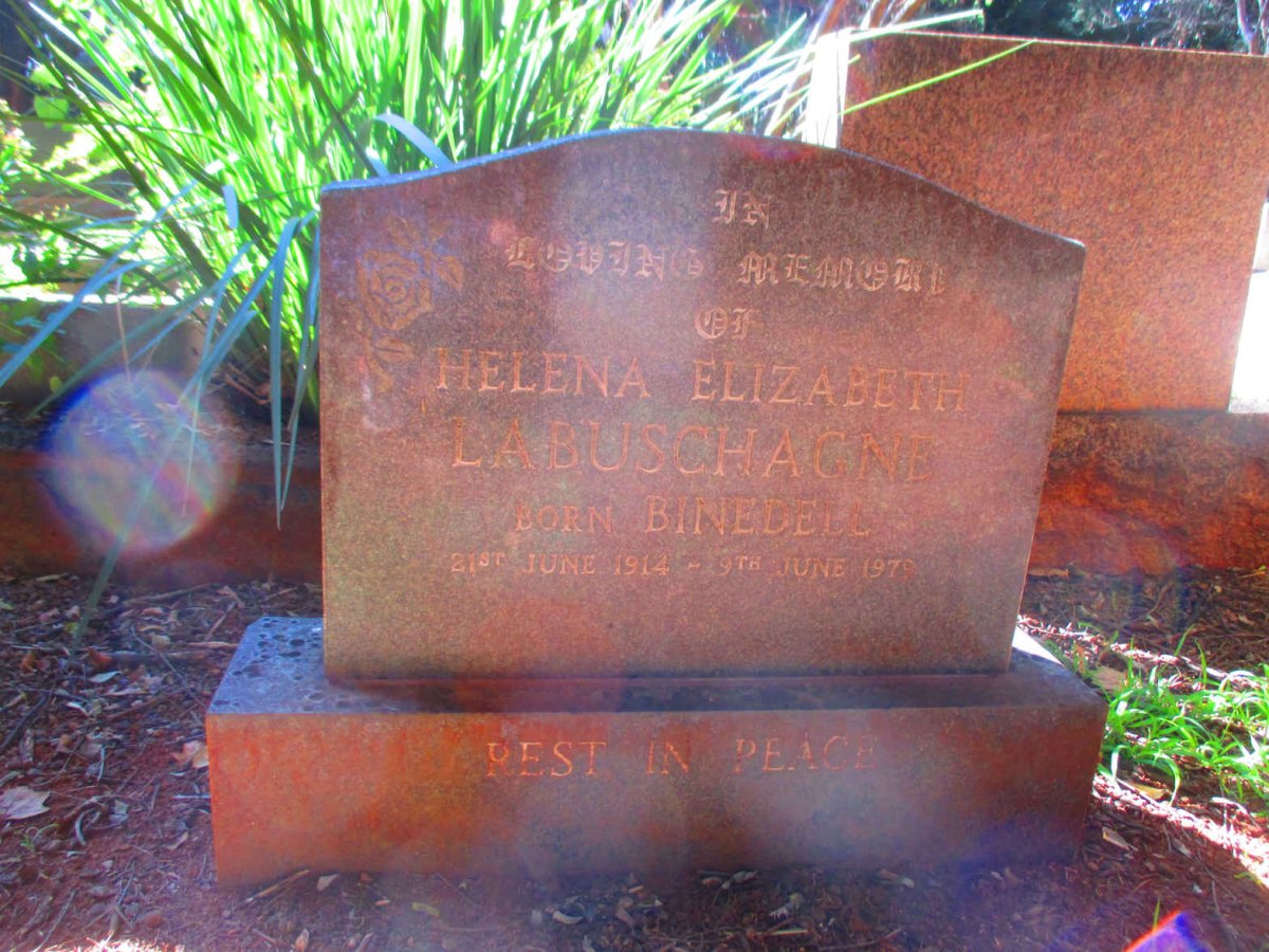 LABUSCHAGNE Helena Elizabeth nee BINEDELL 1914-1979
