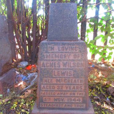LEWIS Agnes Wilson nee MCGREATH -1944
