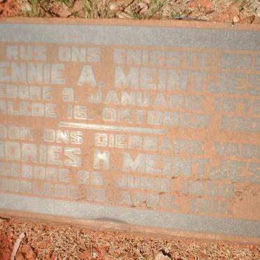 MEINTJES Andries H. 1850-1911 &amp; Hennie A. 1876-1902