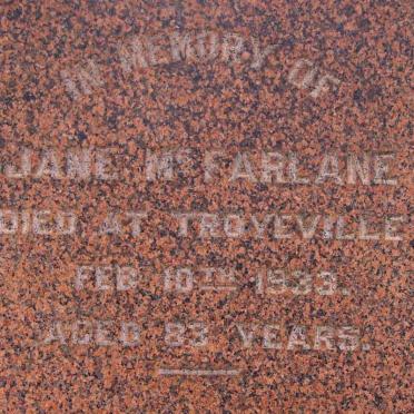 McFARLANE Jane -1933