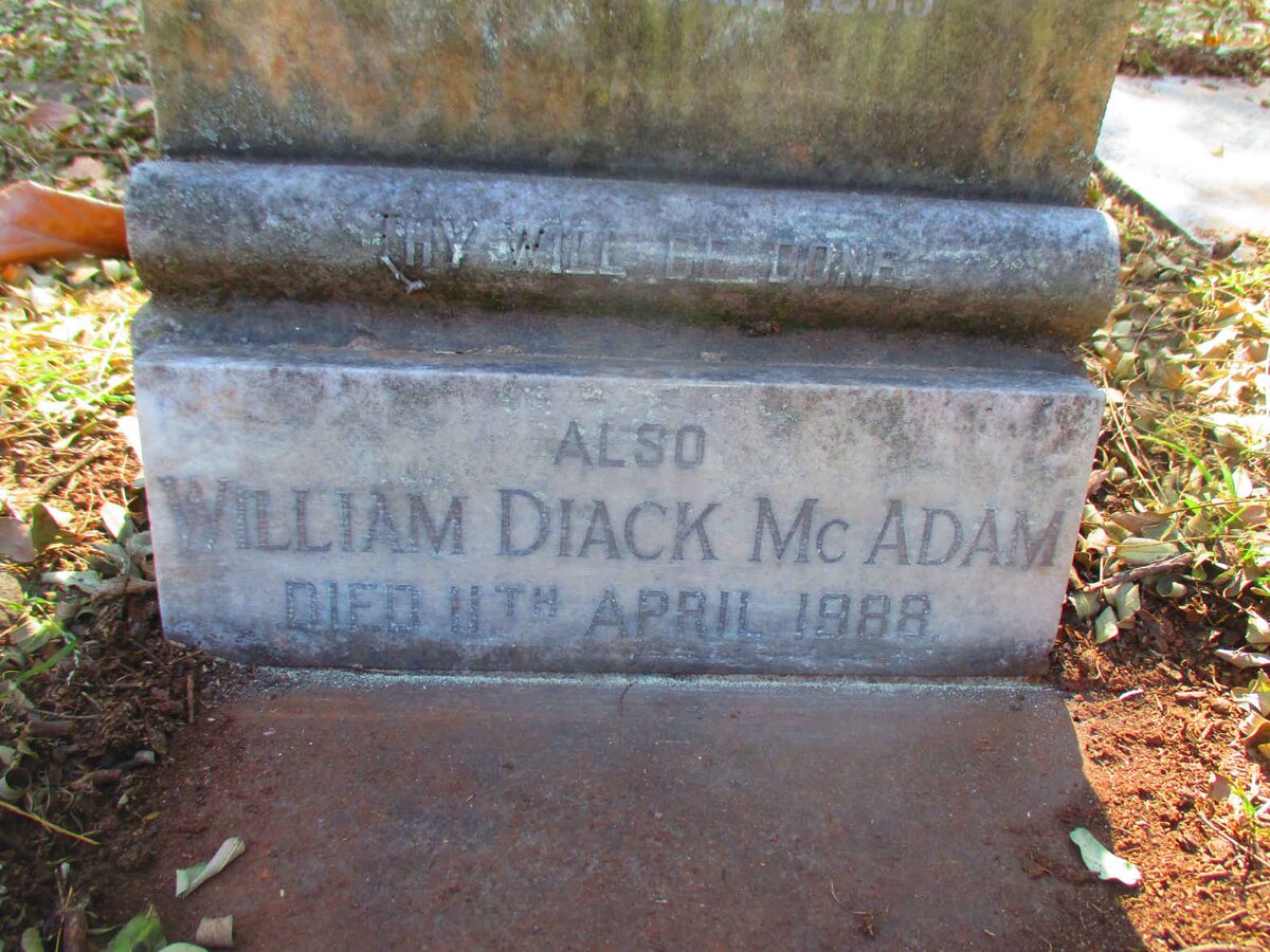 MCADAM William Diack  -1988