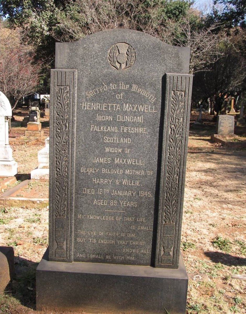 MAXWELL Henrietta nee DUNCAN -1945