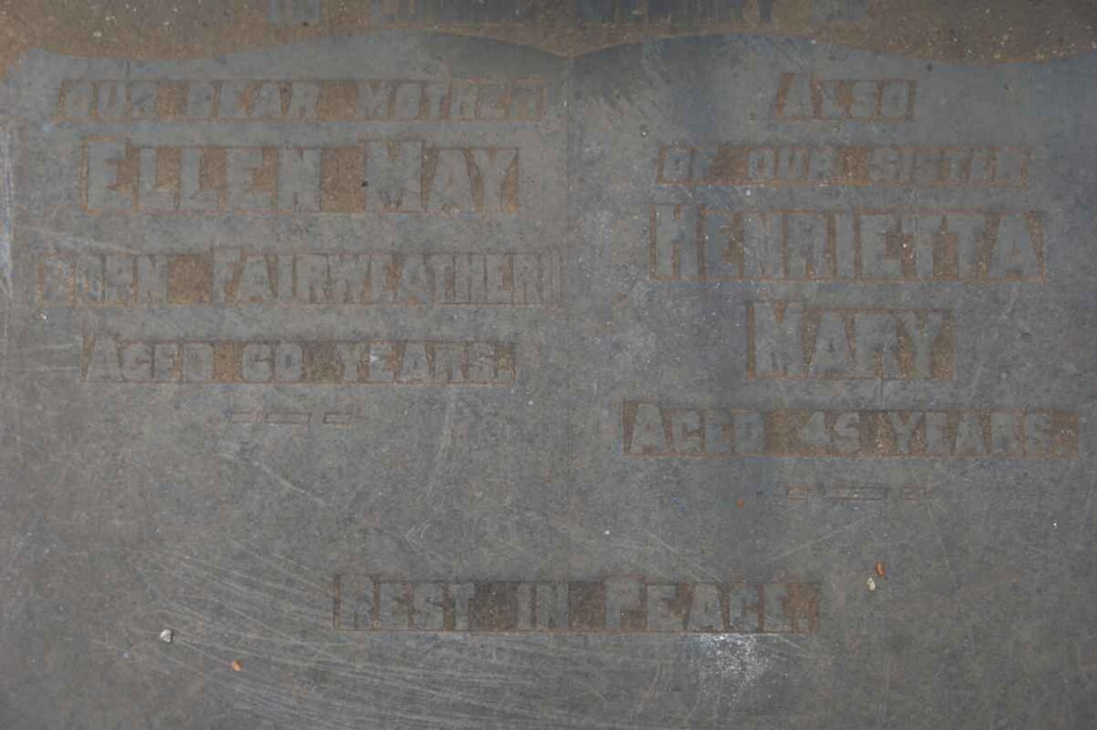 MAY Ellen nee FAIRWEATHER :: MAY Henrietta Mary