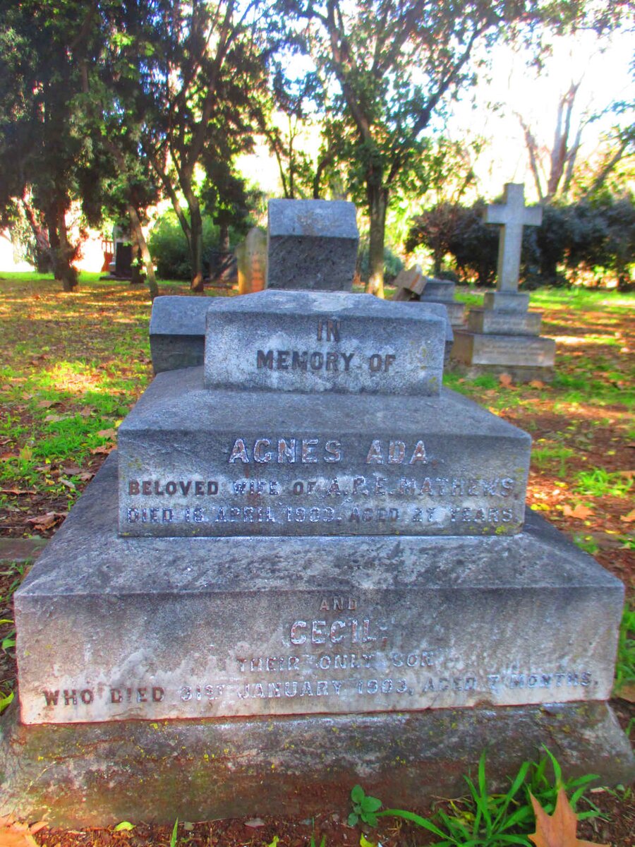 MATHEWS Agnes Ada,  -1909 :: MATHEWS Cecil -1903