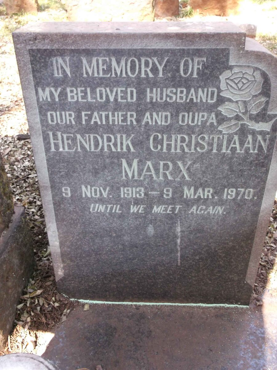 MARX Hendrik Christiaan 1913-1970