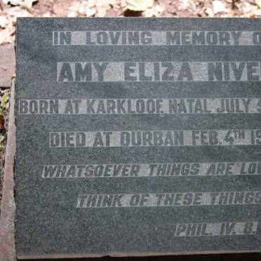 NIVEN Amy Eliza 1863-1958