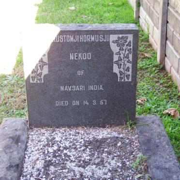 NEKOO Rustomji Hormusji -1957