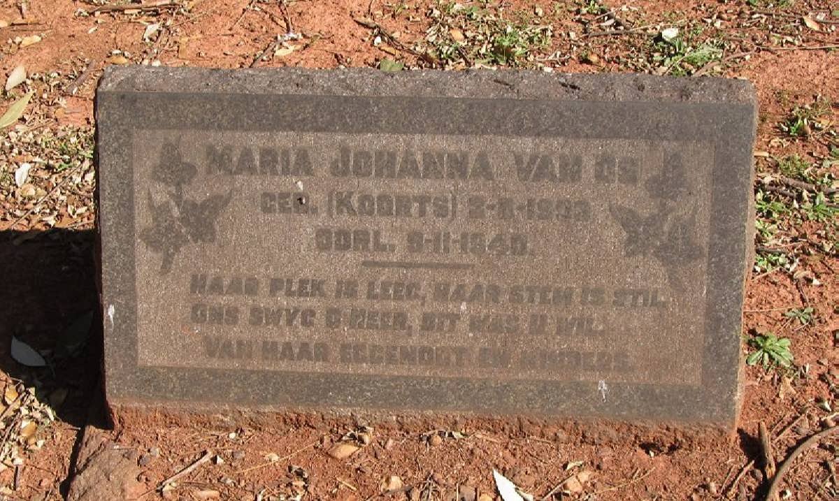 OS Maria Johanna, van nee KOORTS 19??-1940