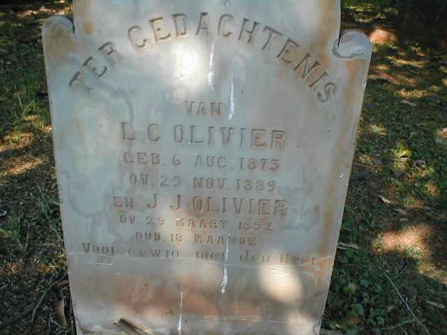 OLIVIER L.C. 1873-1889 :: OLIVIER J.J. 1890-1892