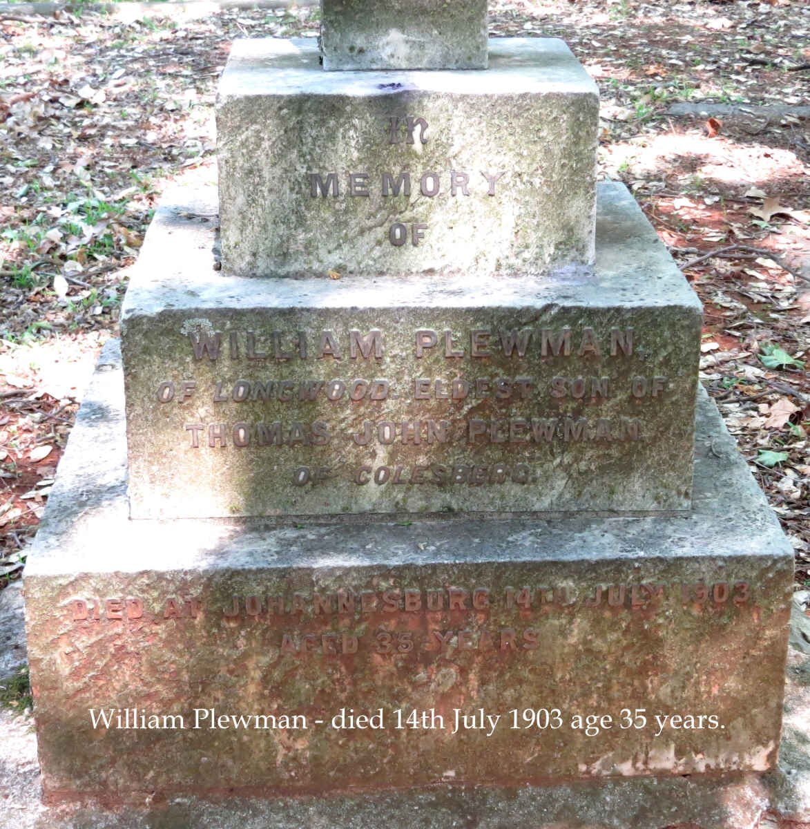 PLEWMAN William -1903