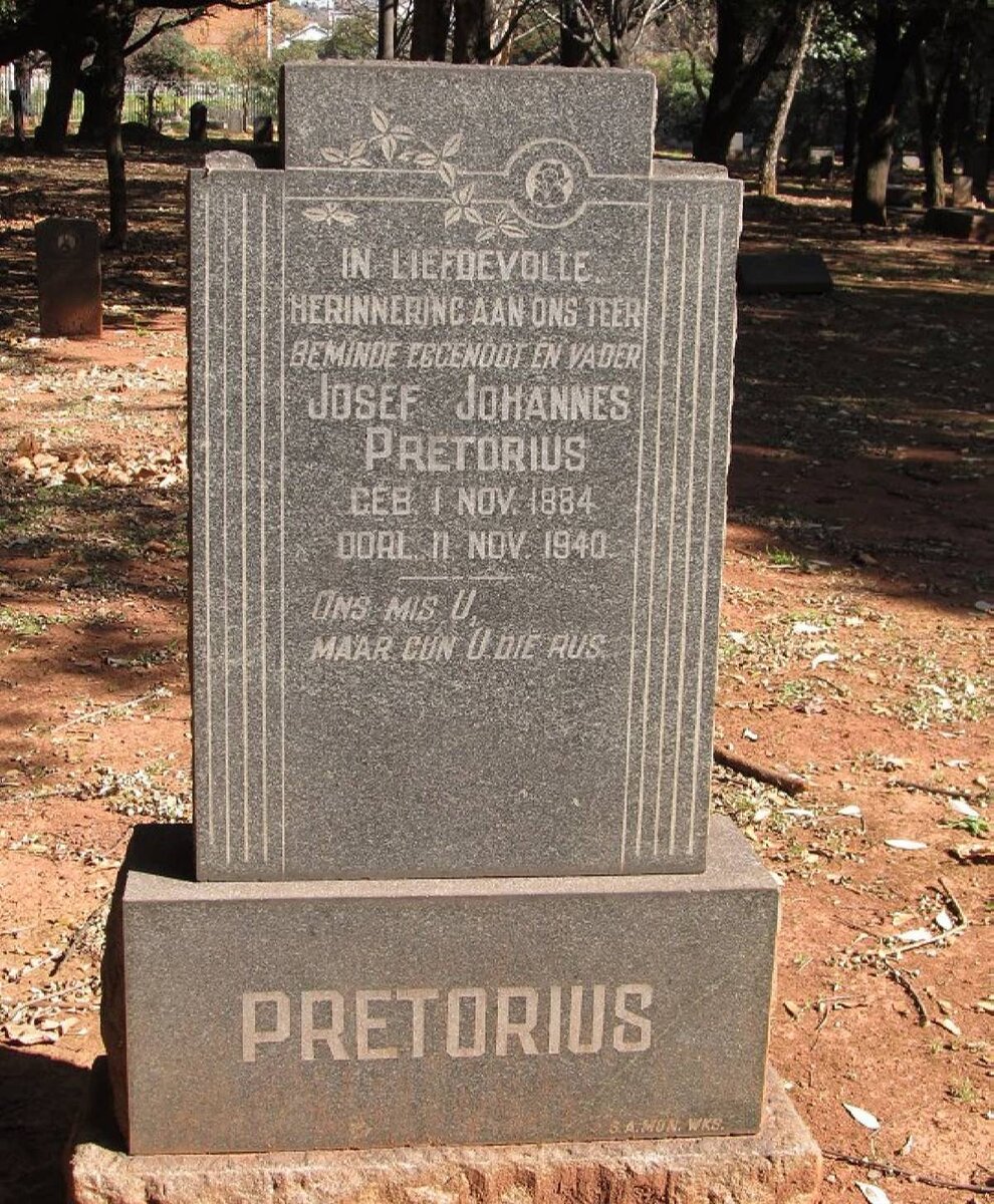 PRETORIUS Josef Johannes 1884-1940