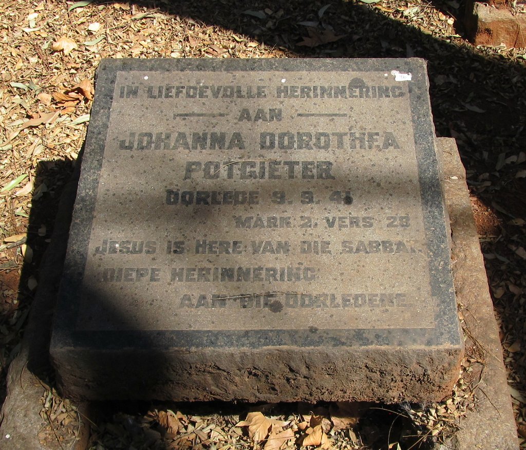 POTGIETER Johanna Dorothea -1941