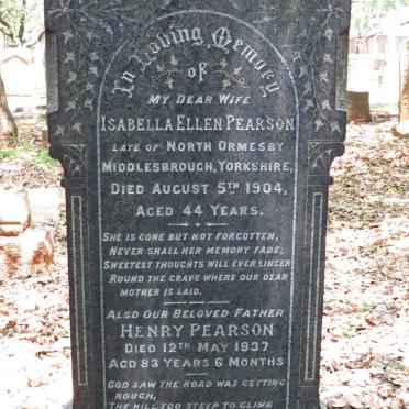 PEARSON Henry -1937 &amp; Isabella Ellen -1904