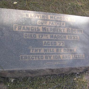 ROOME Francis Herbert -1933