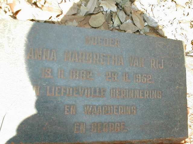 RIJ Anna Margaretha, van 1882-1952