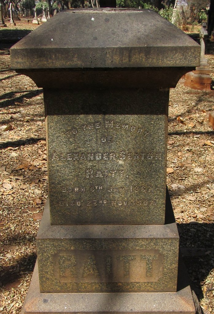 RAITT Alexander Seaton 1867-1907