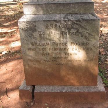 ROSSER William Pryce -1899