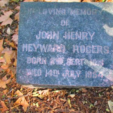ROGERS John Henry Hayward 1916-1954
