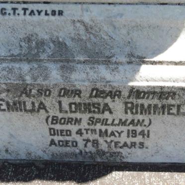 RIMMELL Emilia Louisa nee SPILLMAN -1941